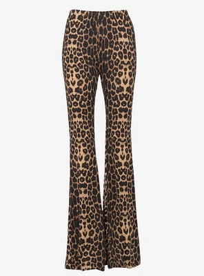 Leopard Print Bell Bottoms Flare Pants