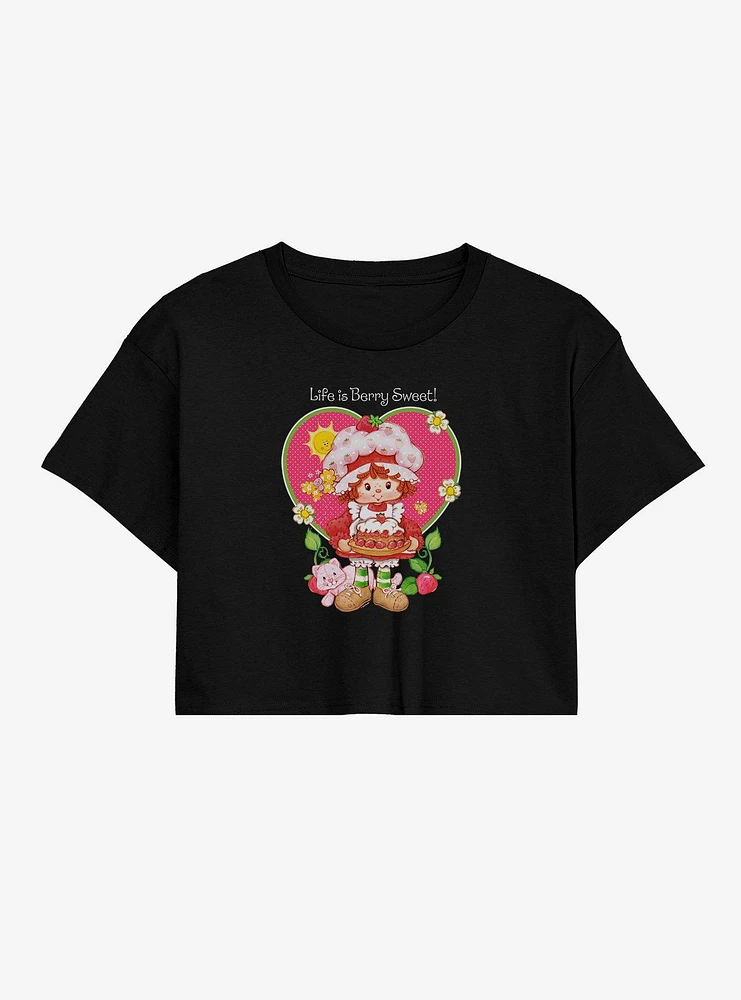 Strawberry Shortcake Life Is Berry Sweet! Girls Crop T-Shirt