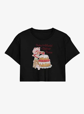 Strawberry Shortcake Bake The World A Better Place Girls Crop T-Shirt