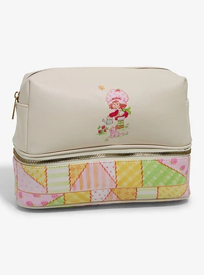 Strawberry Shortcake Patchwork Dual Compartment Cosmetic Bag - BoxLunch Exclusive