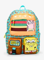 SpongeBob SquarePants Krabby Patty Multi-Pocket Backpack — BoxLunch Exclusive