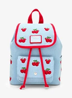 Loungefly Disney Mickey Mouse Cherries Denim Mini Backpack - BoxLunch Exclusive