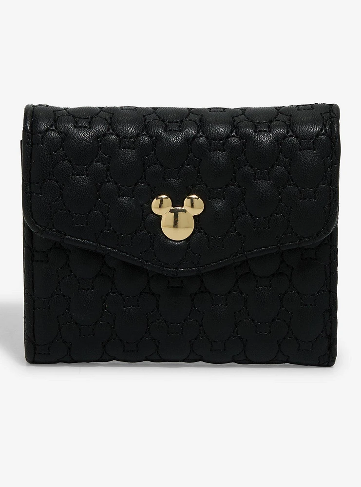 Disney Mickey Mouse Silhouettes Quilted Snap Wallet - BoxLunch Exclusive