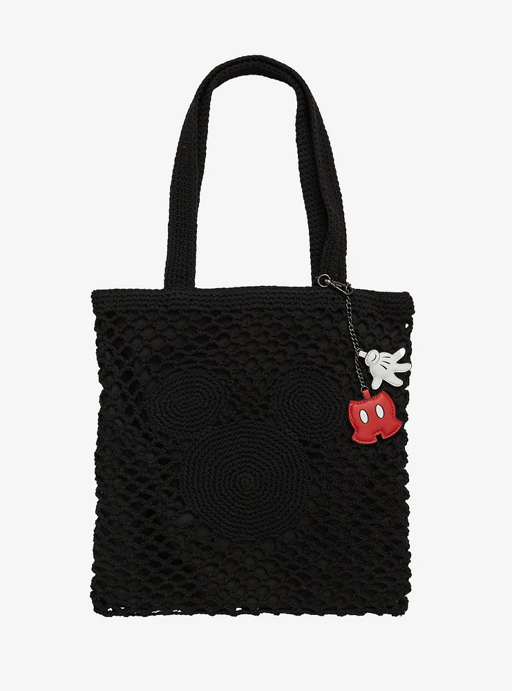 Disney Mickey Mouse Silhouette Crochet Tote Bag - BoxLunch Exclusive