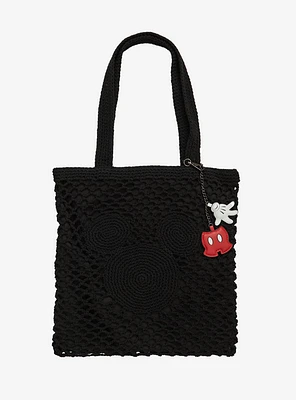 Disney Mickey Mouse Silhouette Crochet Tote Bag - BoxLunch Exclusive