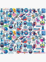 Sesame Street Grover 100ct Vinyl Stickers Variety Pack