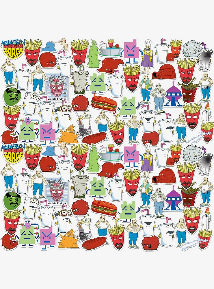 Aqua Teen Hunger Force Character 100ct Vinyl Stickers Variety Pack