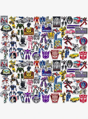 Transformers 100ct Vinyl Stickers Variety Pack