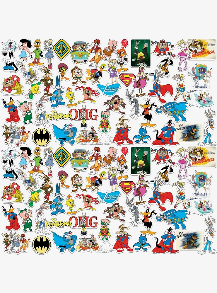 Looney Tunes WB100 Mashup 100ct Vinyl Stickers Variety Pack