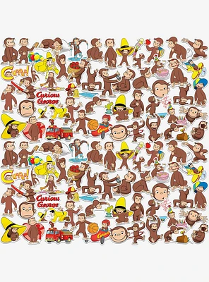 Curious George Character 100ct Vinyl Stickers Variety Pack