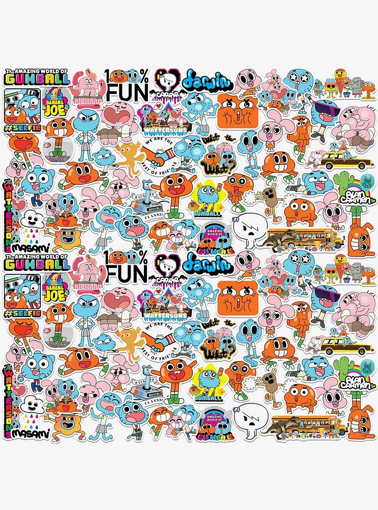 The Amazing World of Gumball 100ct Vinyl Stickers Variety Pack