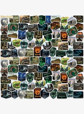 Lord of the Rings Location Badges 100ct Vinyl Stickers Variety Pack