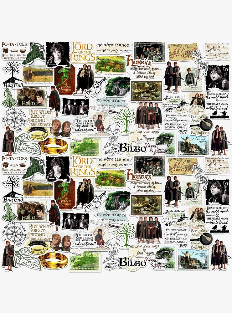 Lord of the Rings Hobbit Lifestyle 100ct Vinyl Stickers Variety Pack