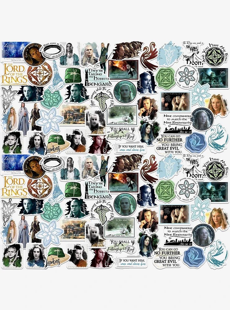 Lord of the Rings Elves of Middle-Earth 100ct Vinyl Stickers Variety Pack