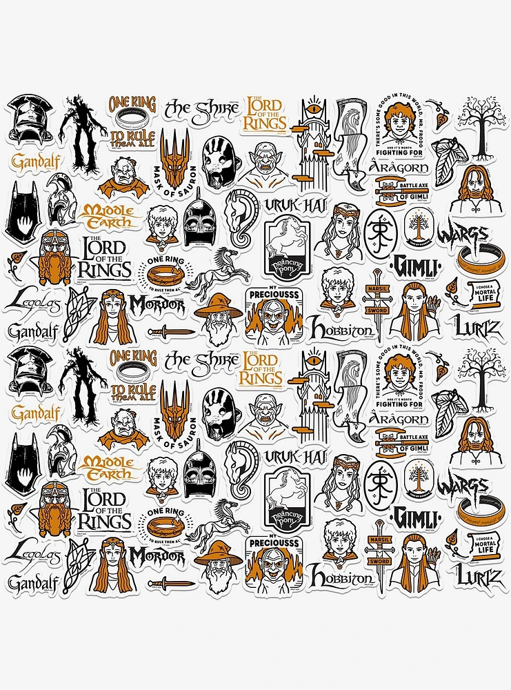 Lord of the Rings Iconic 100ct Vinyl Stickers Variety Pack