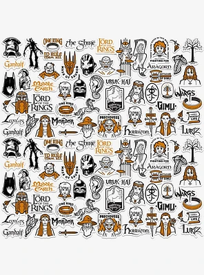 Lord of the Rings Iconic 100ct Vinyl Stickers Variety Pack