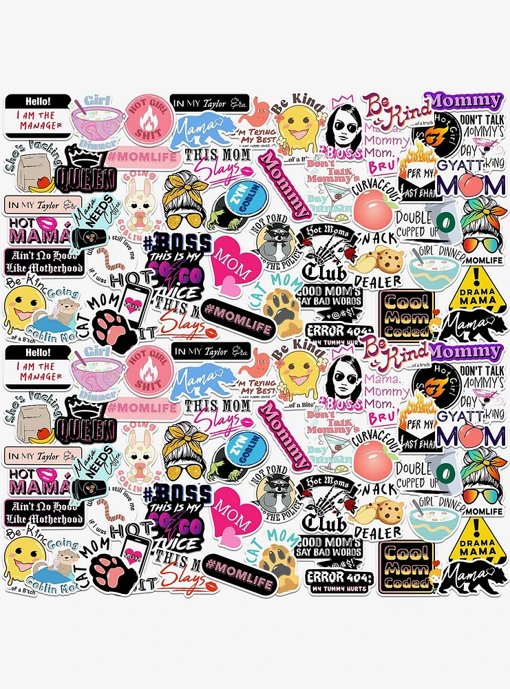 Funny Mom 100ct Vinyl Stickers Variety Pack