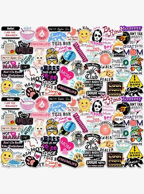 Funny Mom 100ct Vinyl Stickers Variety Pack