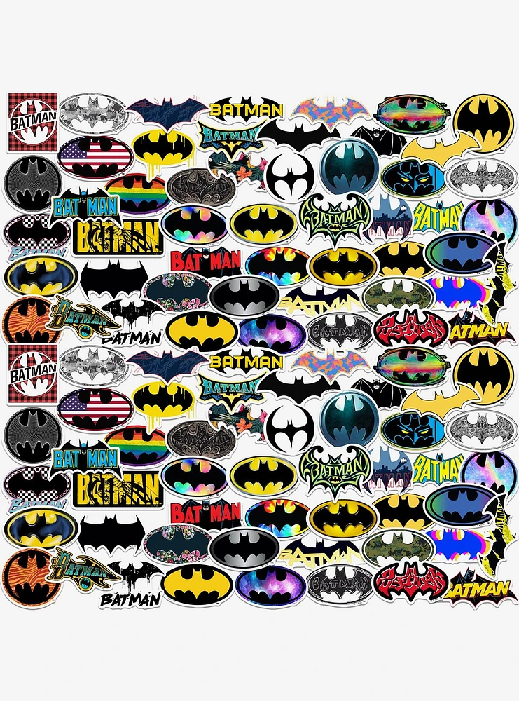 DC Comics Batman Logo 100ct Vinyl Stickers Variety Pack