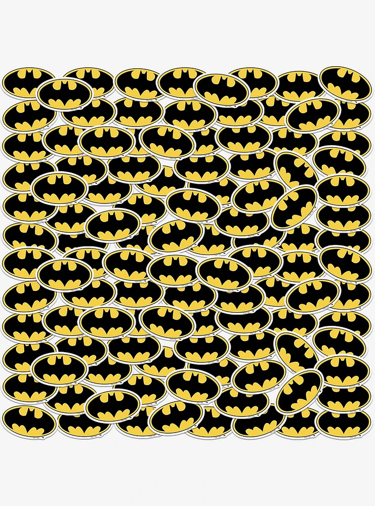 DC Comics Batman Bat Logo 100ct Vinyl Stickers Variety Pack