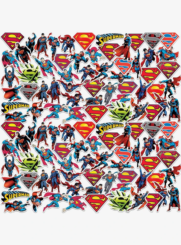 DC Comics Superman Character Poses 100ct Vinyl Stickers Variety Pack