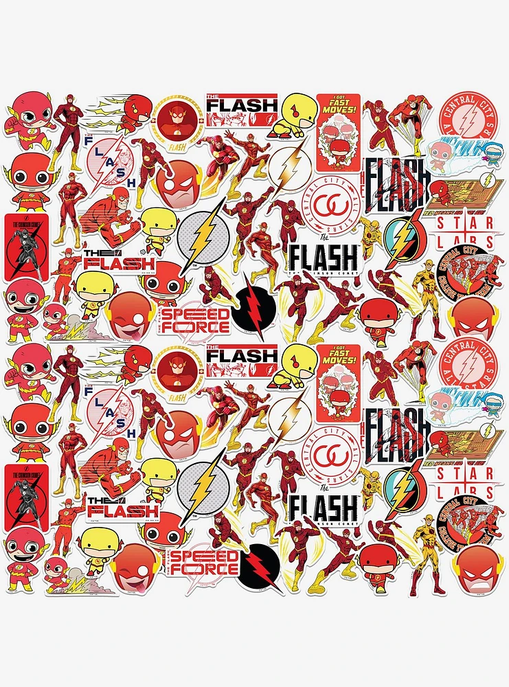 DC Comics The Flash Variety 100ct Vinyl Stickers Variety Pack