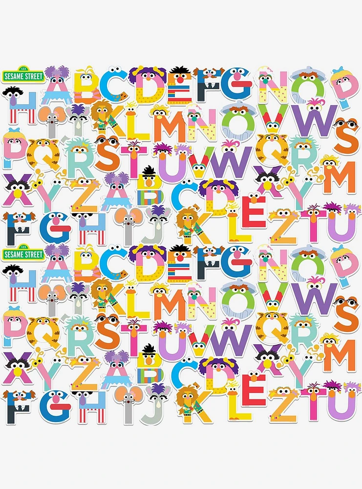 Sesame Street Alphabet 100ct Vinyl Stickers Variety Pack