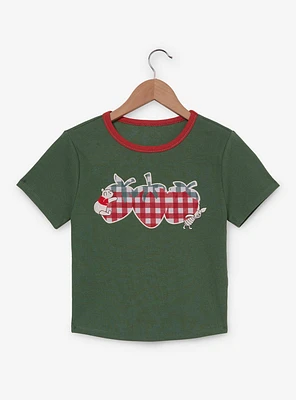 Disney Winnie the Pooh Strawberry Gingham Women's Baby Tee — BoxLunch Exclusive