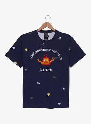 Our Universe Studio Ghibli® Howl's Moving Castle Calcifer Allover Print T-Shirt — BoxLunch Exclusive