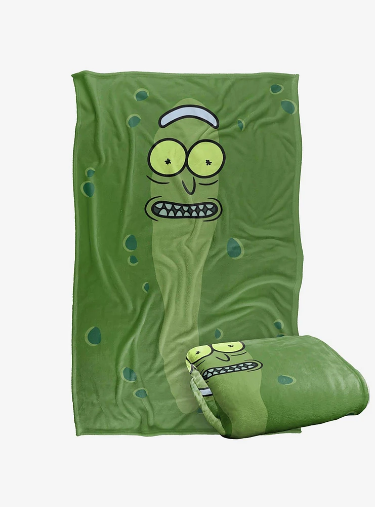 Rick and Morty Pickle Rick 36x58" Throw Blanket