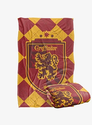 Harry Potter Gryffindor Plaid Sigil 36x58" Throw Blanket