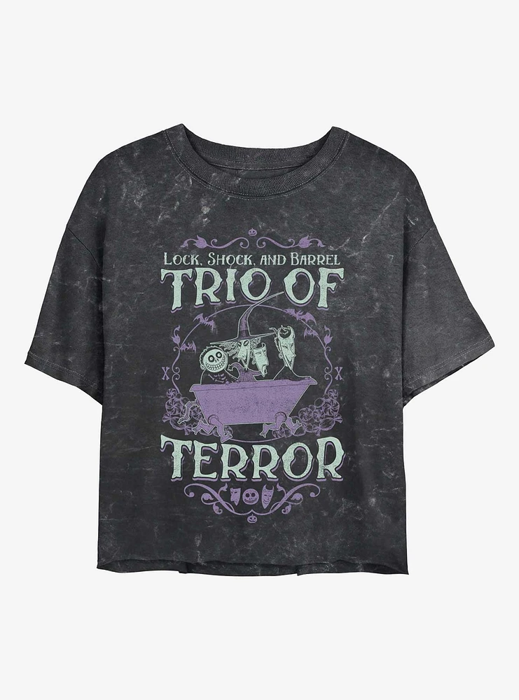 Disney The Nightmare Before Christmas Kidnapping Services?Mineral Wash Womens Crop T-Shirt