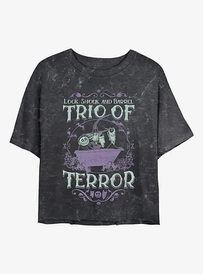 Disney The Nightmare Before Christmas Kidnapping Services?Mineral Wash Womens Crop T-Shirt