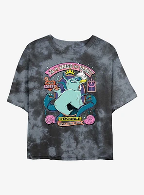 Disney Villains Thing Of Beauty Girls Tie-Dye Crop T-Shirt