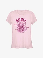 Disney Lilo & Stitch Angel Small Fluffy Cute Alien Girls T-Shirt