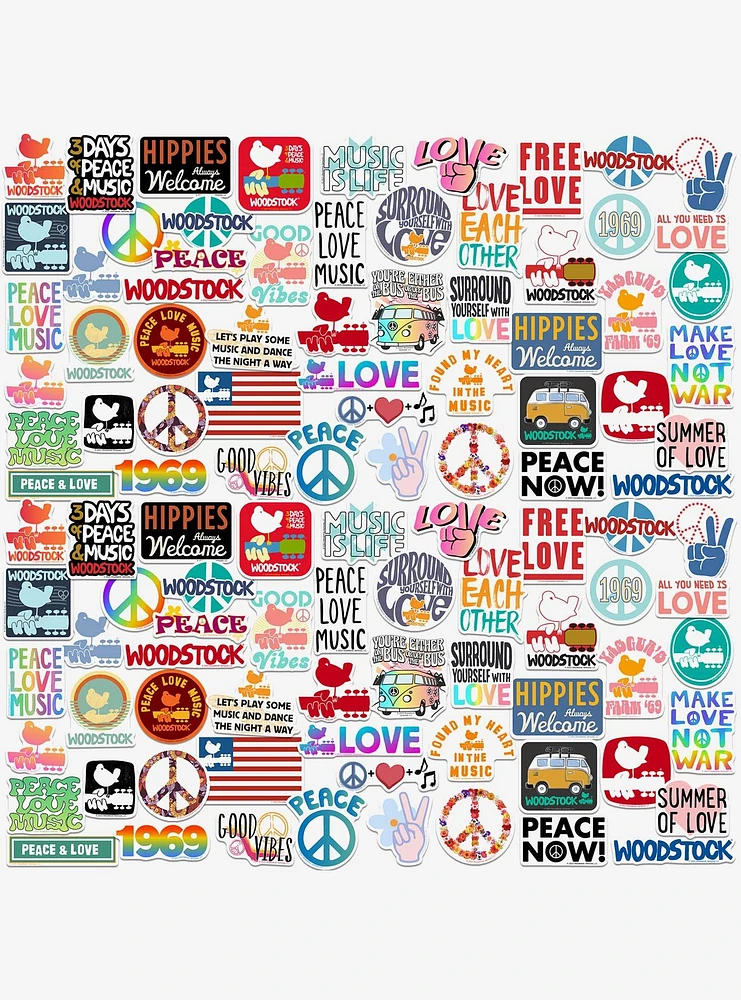 Woodstock 100ct Vinyl Stickers Variety Pack