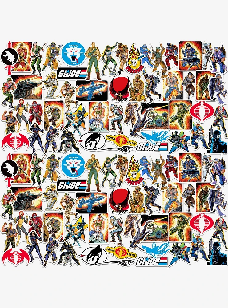 G.I. Joe Retro 100ct Vinyl Stickers Variety Pack