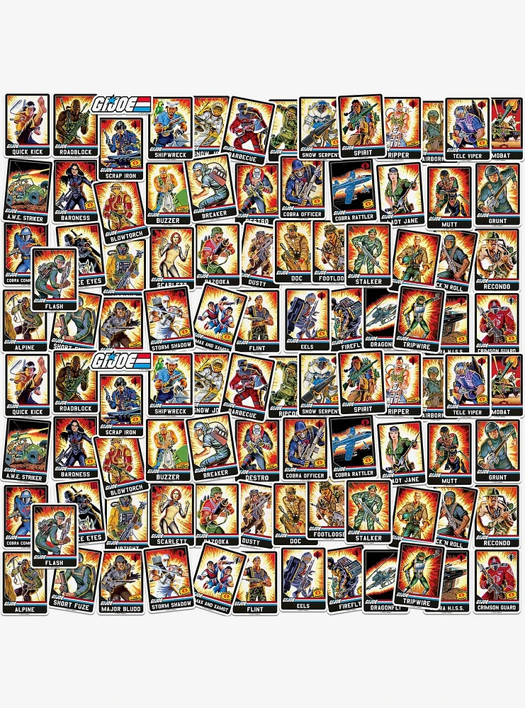 G.I. Joe Retro Card 100ct Vinyl Stickers Variety Pack