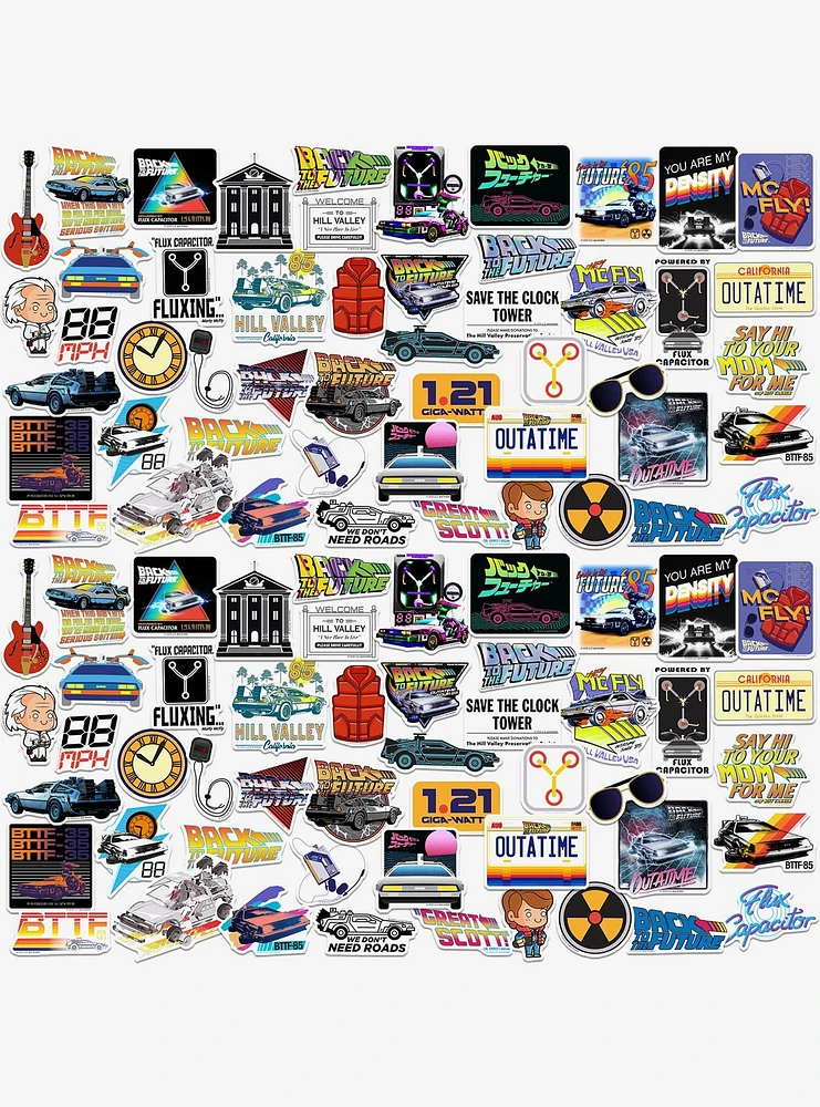 Back to the Future 100ct Vinyl Stickers Variety Pack