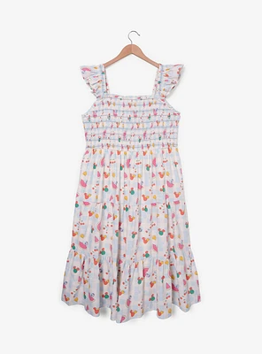 Disney Mickey Mouse Gingham Fruits Allover Print Plus Tank Dress - BoxLunch Exclusive