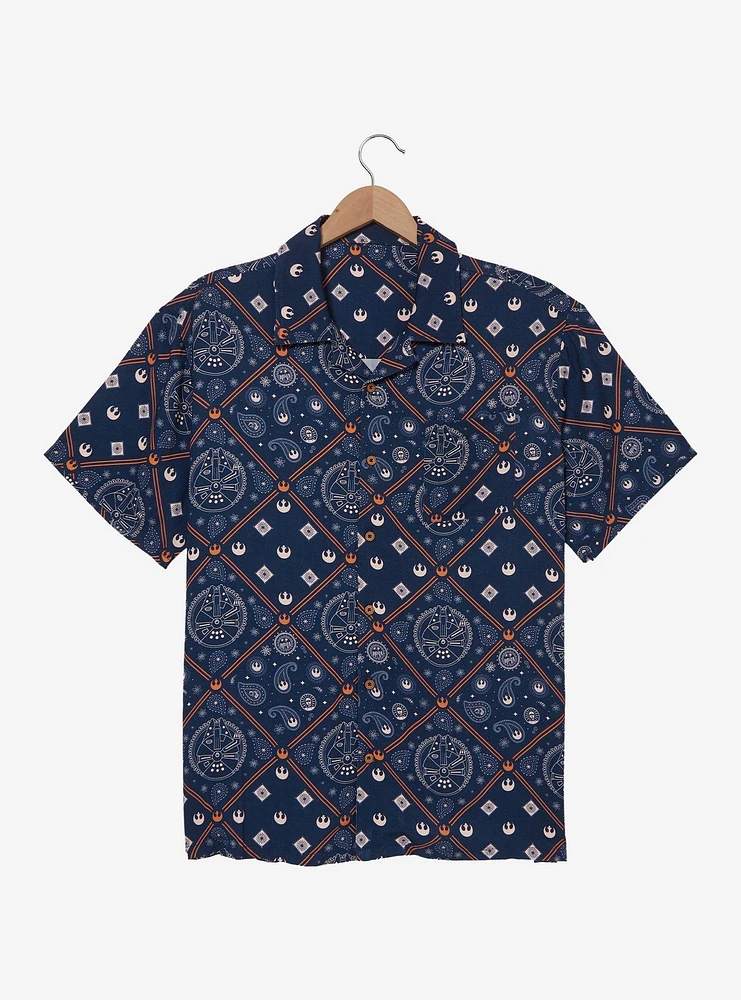 Star Wars Rebel Alliance Paisley Print Woven Button Up — BoxLunch Exclusive