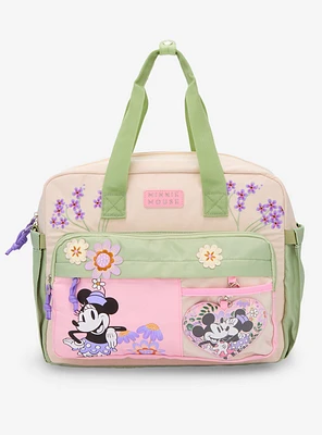 Disney Minnie Mouse Floral Retro Convertible Messenger Bag — BoxLunch Exclusive
