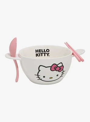 Sanrio Hello Kitty Portrait Ramen Bowl with Spoon & Chopsticks