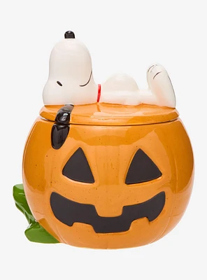 Peanuts Snoopy Jack-o-Lantern Cookie Jar — BoxLunch Exclusive