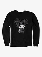 Kuromi Lacey Black Heart Sweatshirt