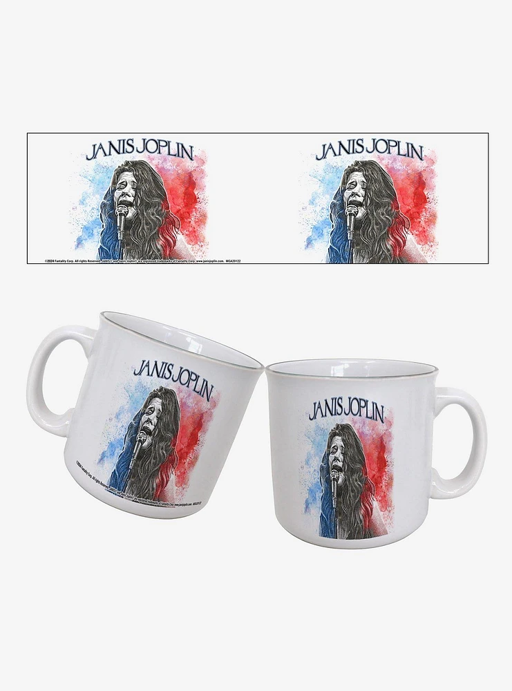 Janis Joplin Paint 20oz Camper Mug