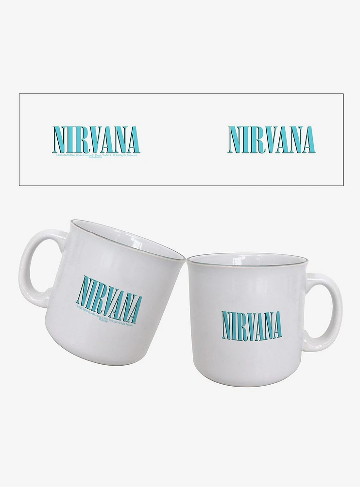 Nirvana Logo Light Blue 20oz Camper Mug