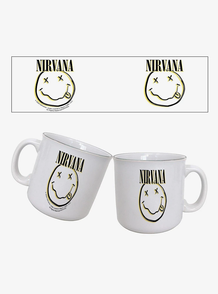 Nirvana Smiley 20oz Camper Mug