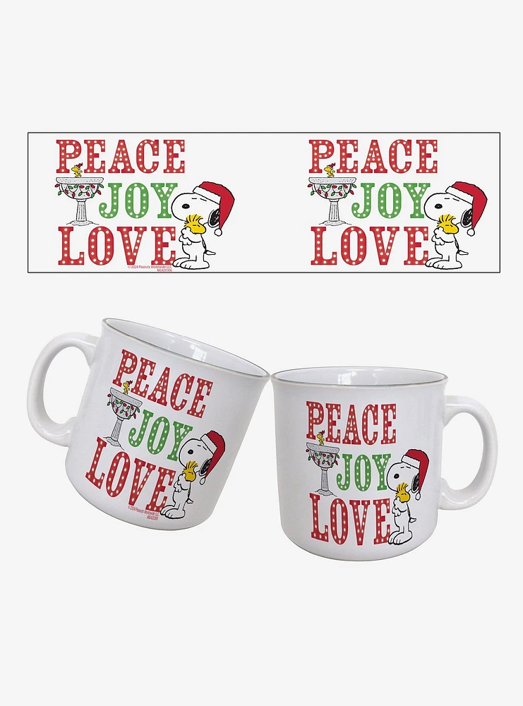 Peanuts Peace Joy Love 20oz Camper Mug