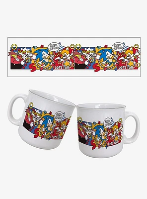 Sonic The Hedgehog 3 Panel Eggman Sonic 20oz Camper Mug